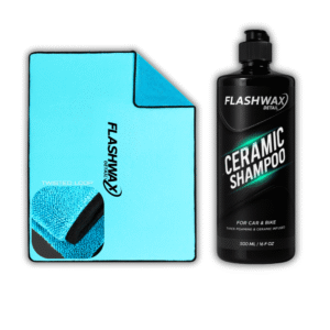 Microfiber Towel with ceramic shampoo bottle 500ml (combo pack)